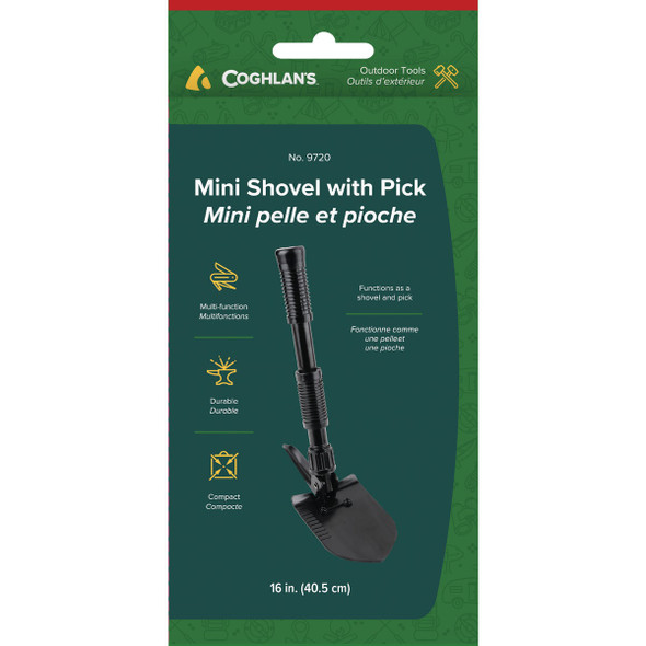 Coghlans Mini Steel Shovel with Pick 9720