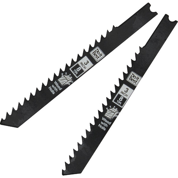 Do it Best 3 In. x 8 TPI U-Shank Jig Saw Blade for Nail-Embedded Wood (2-Pack) QJDIB-JSU-003 312682