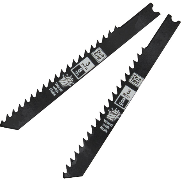 Do it Best 3 In. x 8 TPI U-Shank Jig Saw Blade for Nail-Embedded Wood (2-Pack) QJDIB-JSU-003 312682