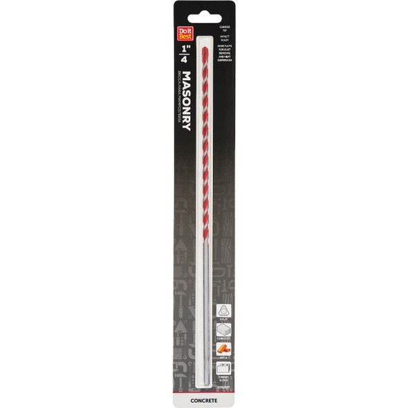 Do it Best 1/4 In. x 12 In. Impact Ready Carbide Masonry Drill Bit QJDIB-MB-012