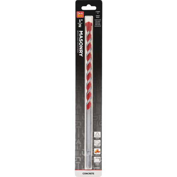 Do it Best 1/2 In. x 12 In. Impact Ready Carbide Masonry Drill Bit QJDIB-MB-015
