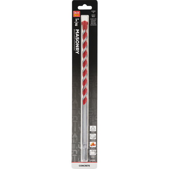 Do it Best 1/2 In. x 12 In. Impact Ready Carbide Masonry Drill Bit QJDIB-MB-015