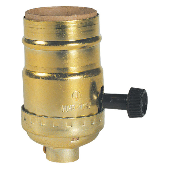 Westinghouse Turn-Knob Medium Base Brass Lamp Socket 70421