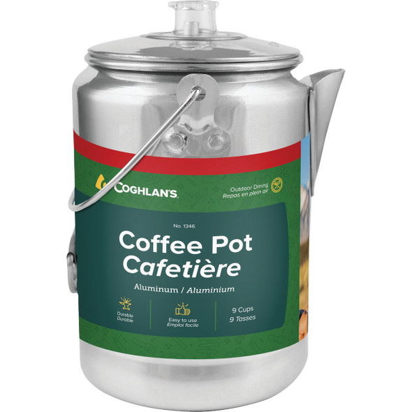 Coghlans 9-Cup Aluminum Camping Coffee Pot 1346