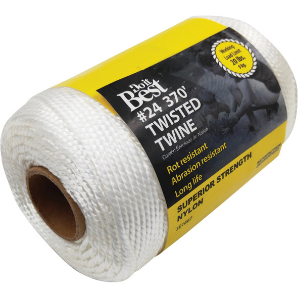 Do it Best #24 x 370 Ft. White Nylon Twisted Twine 301667 301667