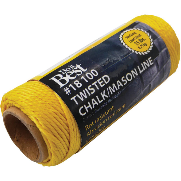 Do it Best 100 Ft. Fluorescent Yellow Twisted Nylon Mason Line 306948 306948