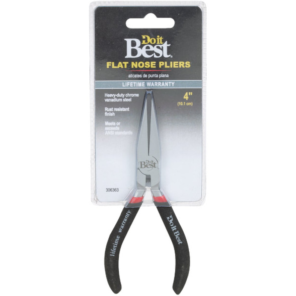 Do it Best 4 In. Flat Long Nose Pliers