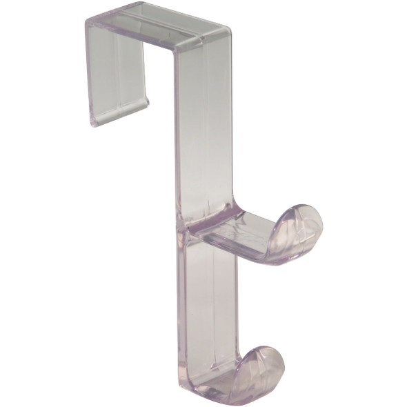 iDesign Plastic Clear 1 In. Over-the-Door Hook 16100