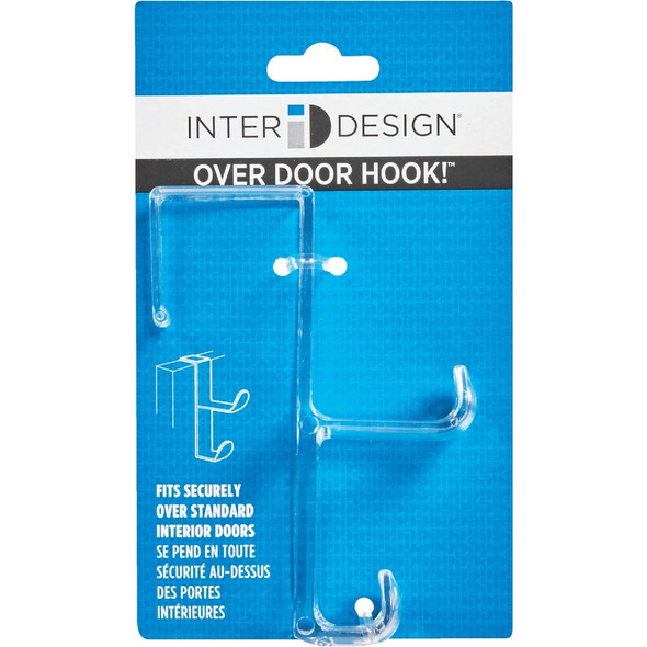 iDesign Plastic Clear 1 In. Over-the-Door Hook 16100 604340