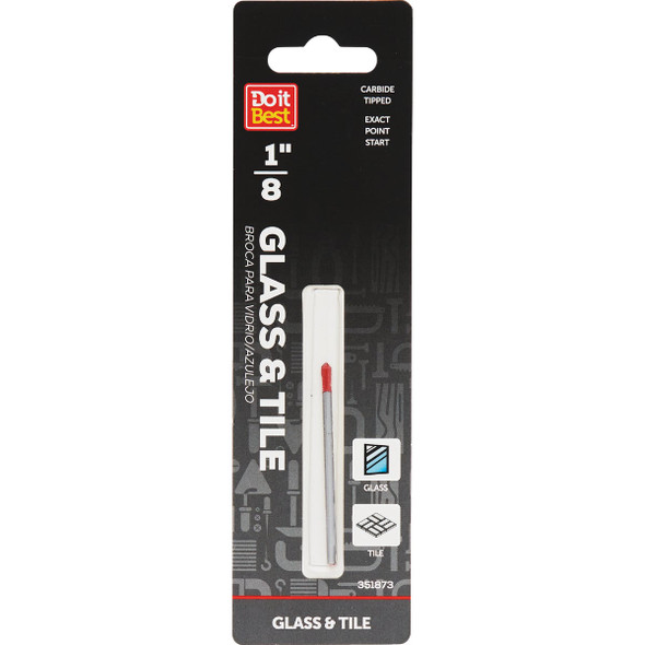 Do it Best 1/8 In. x 2-1/4 In. Carbide Glass & Tile Drill Bit QJDIB-GT-001