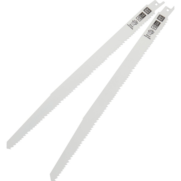 Do it Best 12 In. 5/8 TPI Bi-Metal Nail-Embedded Wood Reciprocating Saw Blade (2-Pack)