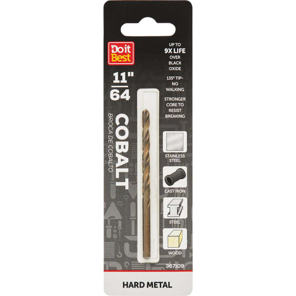 Do it Best 11/64 In. Cobalt Drill Bit QJDIB-DB-036A
