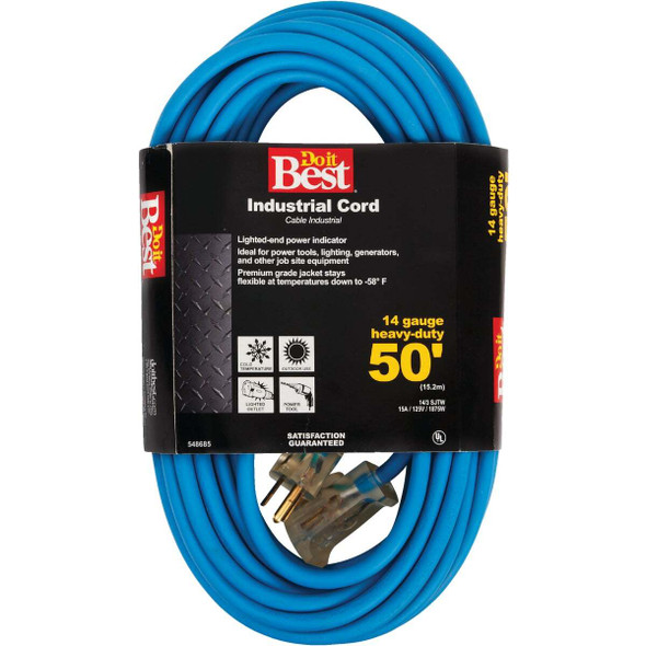 Master Electrician 50 Ft. 14/3 Industrial Outdoor Extension Cord 83050LTME