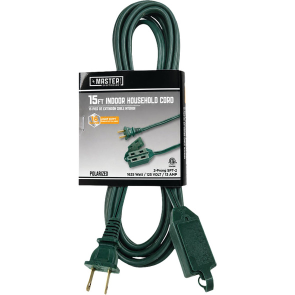 Master Electrician 15 Ft. 16/2 Green Cube Tap Extension Cord IN-PT2162-15X-GR