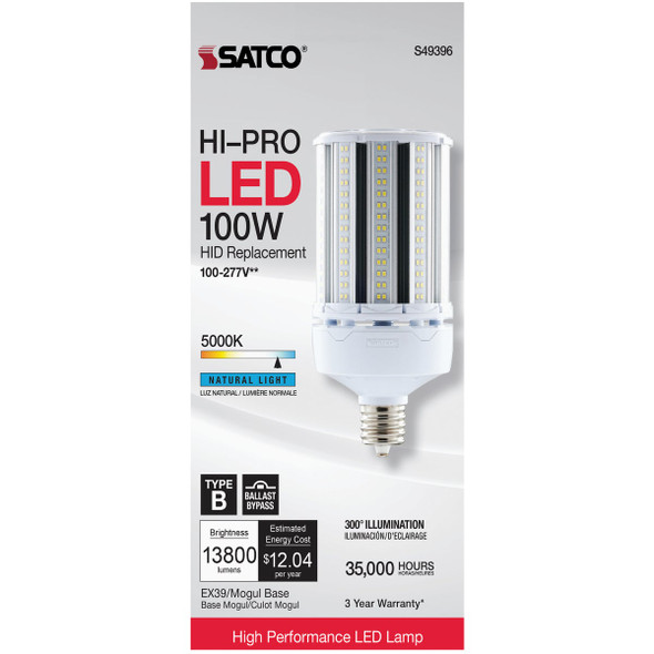 Hi-Pro 100w Led Hid Mg 50k Bulb S49396 502687