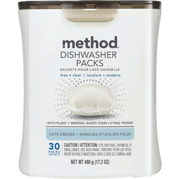 Method PowerDish Free + Clear Dishwasher Detergent (30-Count) 10606