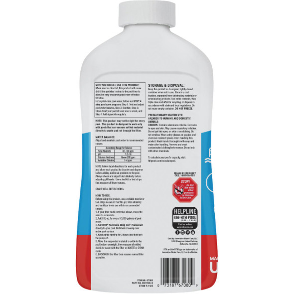 HTH Pool Care Drop Out 1 Qt. Liquid Flocculant HTH Pool Care Drop Out 1 Qt. Liquid Flocculant