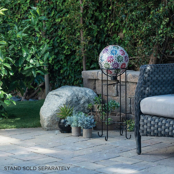 Alpine 10 In. Dia. Daisy Mosaic Glass Gazing Globe HGY426 892204