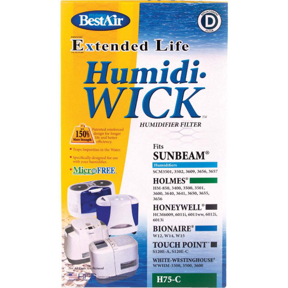 BestAir Extended Life Humidi-Wick H75 Humidifier Wick Filter H75-PDQ-4