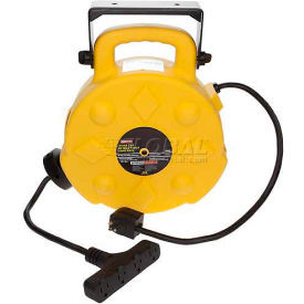 BAYCO Professional Quad-Tap Extension Cord - 40' 12/3 on Retractable Reel