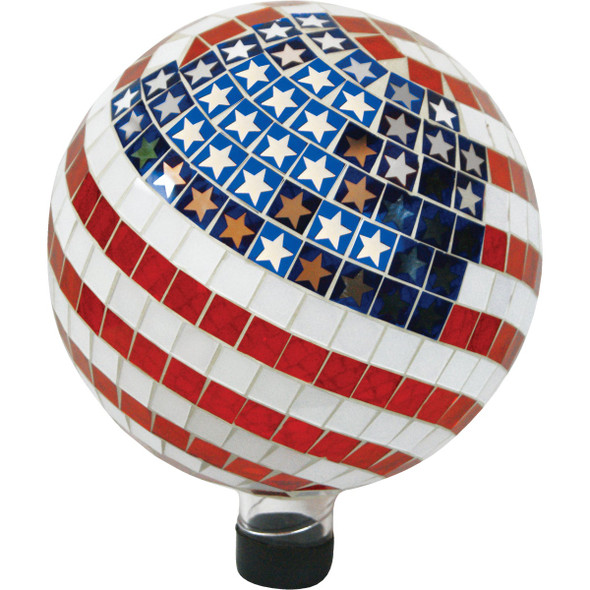 Alpine 10 In. Dia. Glass American Flag Gazing Globe GRS688