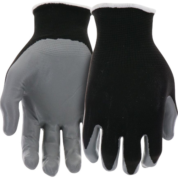 Do it Best Men's Medium Nitrile Coated Glove, Black & Gray DB31211-M