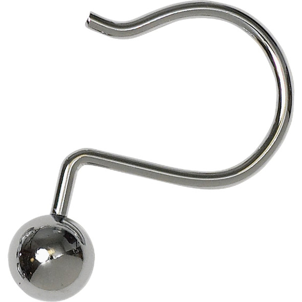 Zenna Home Chrome Ball End Shower Curtain Hook (12-Count) BH04ALSSL