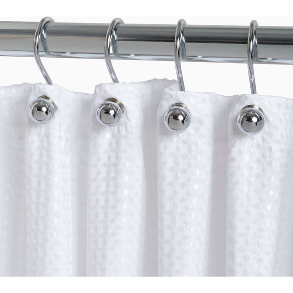 Zenna Home Chrome Ball End Shower Curtain Hook (12-Count) BH04ALSSL 428898