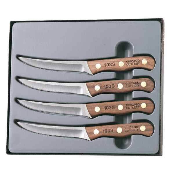 Chicago Cutlery Walnut Tradition Steak Knife Set (4-Piece) Chicago Cutlery Walnut Tradition Steak Knife Set (4-Piece)