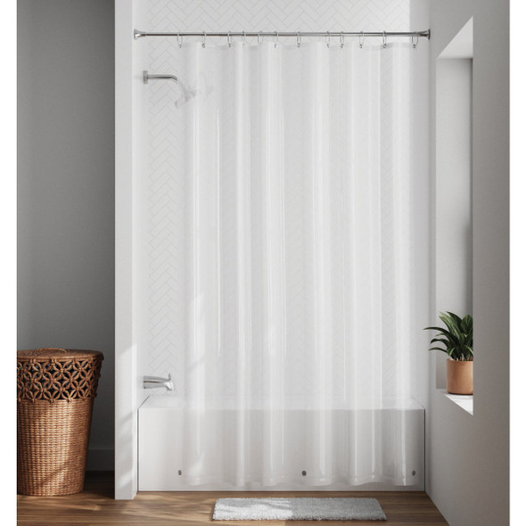 Zenith Zenna Home 70 In. x 72 In. Clear Medium Weight PEVA Shower Curtain Liner