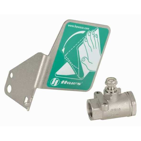Haws Ball Valve, Stainless Steel, Silver, For Use With, Eyewash SP232