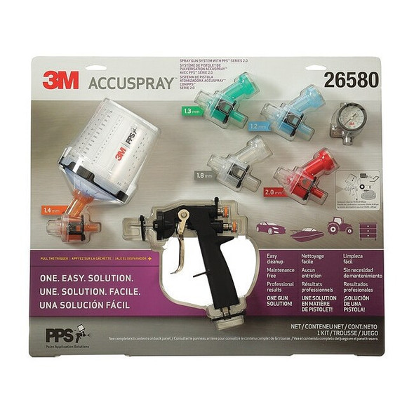 3m Spray Gun Kit, Pressure, 13 cfm at 24 psi 26580