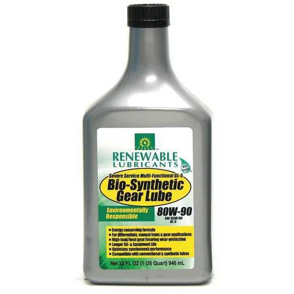 Renewable Lubricants Gear Oil,Bio-Synthetic,1 Qt.,80W90 82131