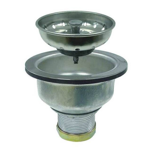 Kissler Drain Assembly,Silver,2 1/2" H,3 1/2"Dia 59-2035