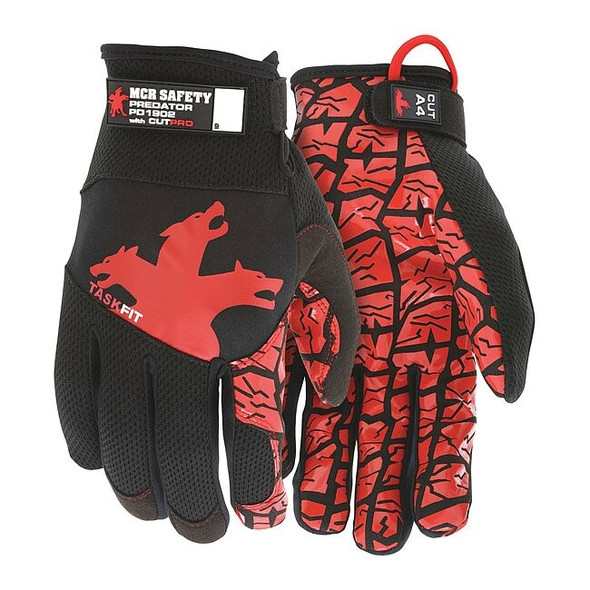 Mcr Safety Impact Resistant Glove,L,Full Finger,PR PD1902L