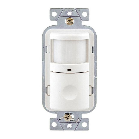 Hubbell Wiring Device-Kellems Vac Snsr with Nightlight,PIR,120V AC,Wht WS1001NW