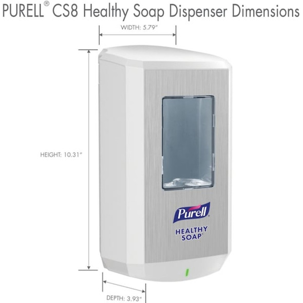 Purell Soap Dispenser,Wall Mount,Automatic, Touch-Free, White 7830-01