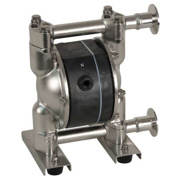 Double Diaphragm Pump, 316 Stainless Steel, Air Operated, PTFE, 14 GPM