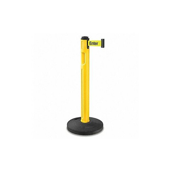Lavi Industries Barrier Post,38-1/4" H,Yellow 80-5000R/YL/FY/S6