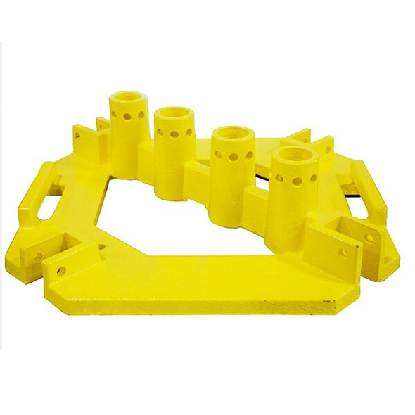 Garlock Safety Systems Guardrail Base,21-1/2" L,Steel,Yellow 155160