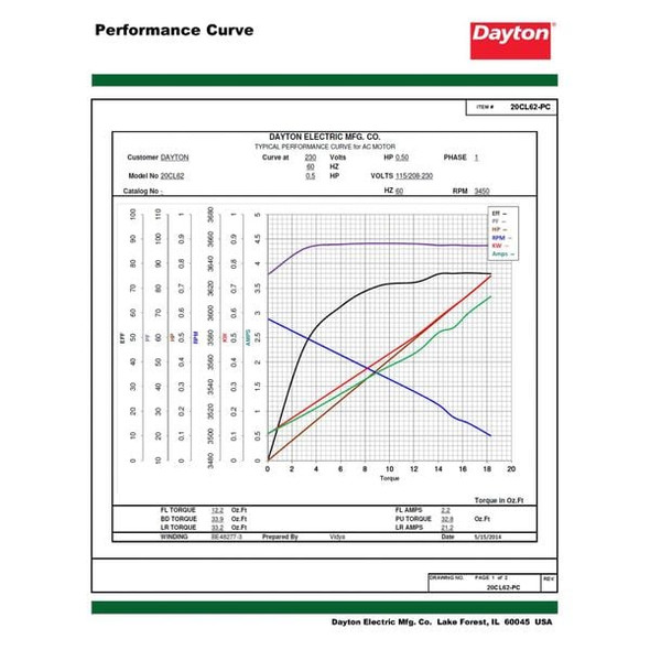 Capacitor-Start/Run General Purpose Motor, 1/2 hp HP, 115/208-230V AC Voltage, 48 Frame