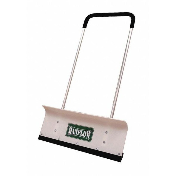 Manplow Snow Shovel, 32 in W x Plastic Blade, 48 in L Aluminum Handle PRO32