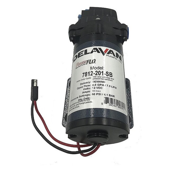 Diaphragm Pump, Polypropylene, Santoprene, 24VDC, 2.0 GPM 140 Degrees F