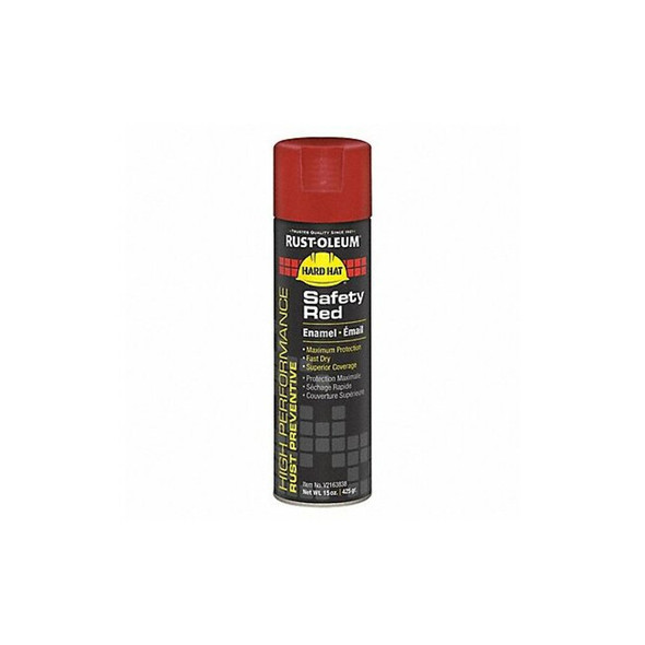 Rust Preventative Spray Paint, Safety Red, Gloss, Solvent, 15 oz