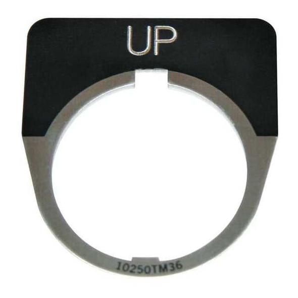 Eaton Legend Plate,Half Round,Up,Black 10250TM35