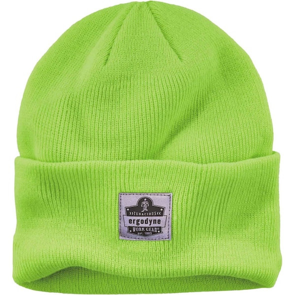 Ergodyne Knit Cap,Over The Head,Universal,Lime 6806