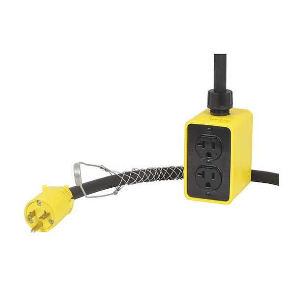 Kh Industries PendantDropOutletBox,25ft,Blk,12AWG,Rnd PP4DD-520-B12F-520