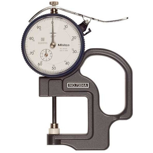 Mitutoyo Dial Thickness Gauge,0 to 1" Range 7304A