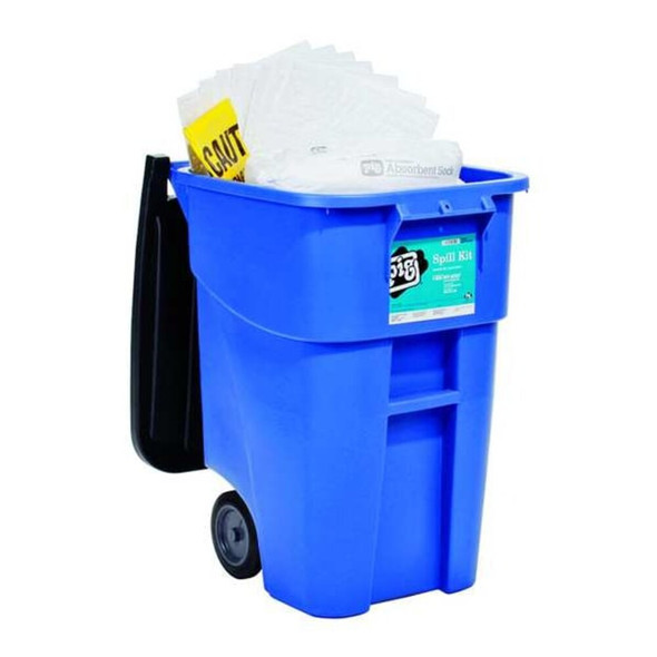 Spill Kit, 40 gal Volume Absorbed per Kit, 50 gal Capacity, Can, Blue, 91  KIT459