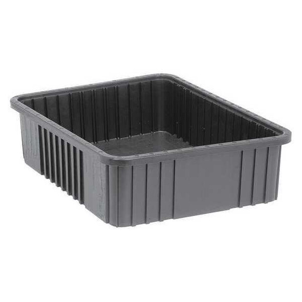 Polypropylene, Divider Box, Black, 22 1/2 in L, 6 in H